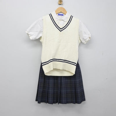 【中古】島根県 大東中学校 女子制服 3点（シャツ・ニットベスト・スカート）sf029162