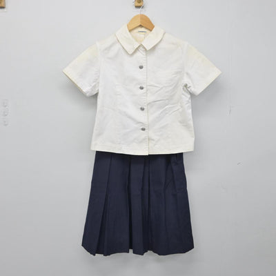 【中古】静岡県 袋井高等学校 女子制服 2点（シャツ・スカート）sf029164