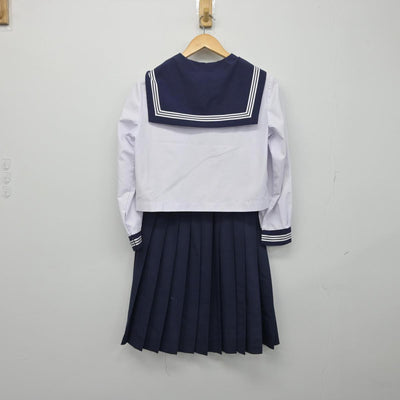 【中古】宮崎県 国富町本庄中学校 女子制服 3点（セーラー服・シャツ・スカート）sf029172