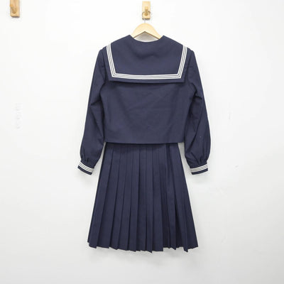 【中古】宮崎県 国富町本庄中学校 女子制服 2点（セーラー服・スカート）sf029173