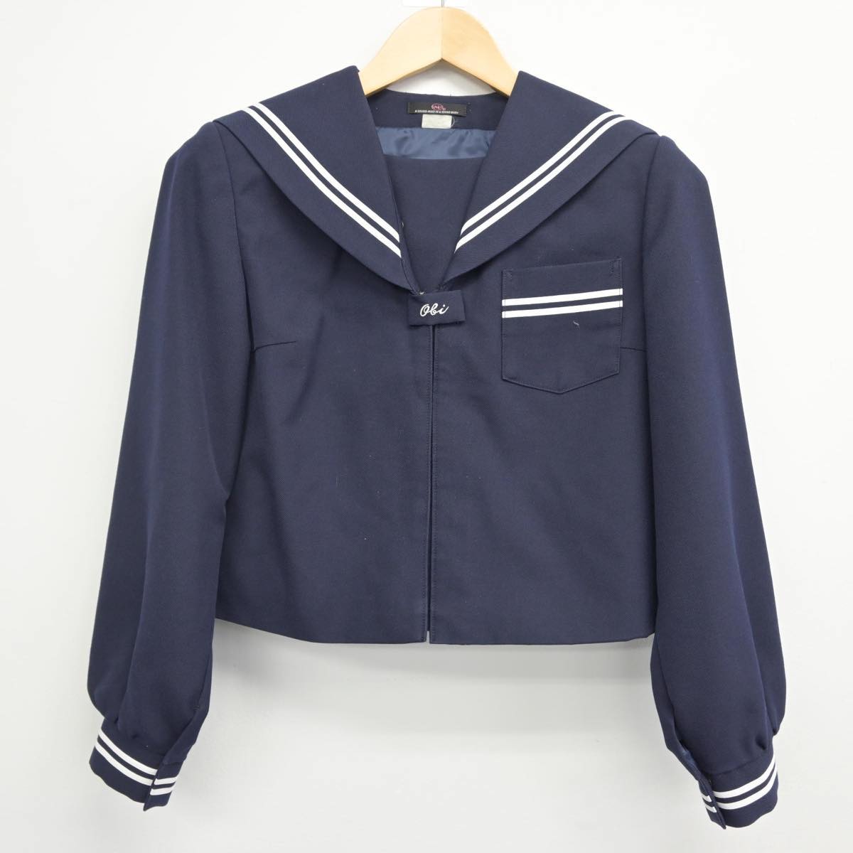 【中古】宮崎県 飫肥中学校 女子制服 2点（セーラー服・ジャンパースカート）sf029185