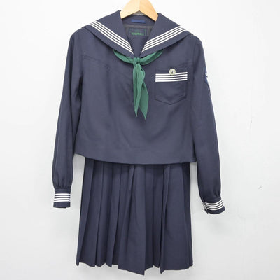 【中古】宮城県 常盤木学園高等学校 女子制服 4点（セーラー服・スカート）sf029211