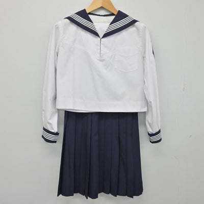 【中古】宮城県 常盤木学園高等学校 女子制服 3点（セーラー服・スカート）sf029212