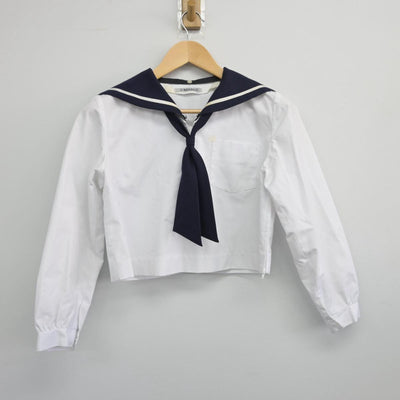 【中古】福島県 福島大学附属中学校 女子制服 3点（セーラー服・スカート）sf029231