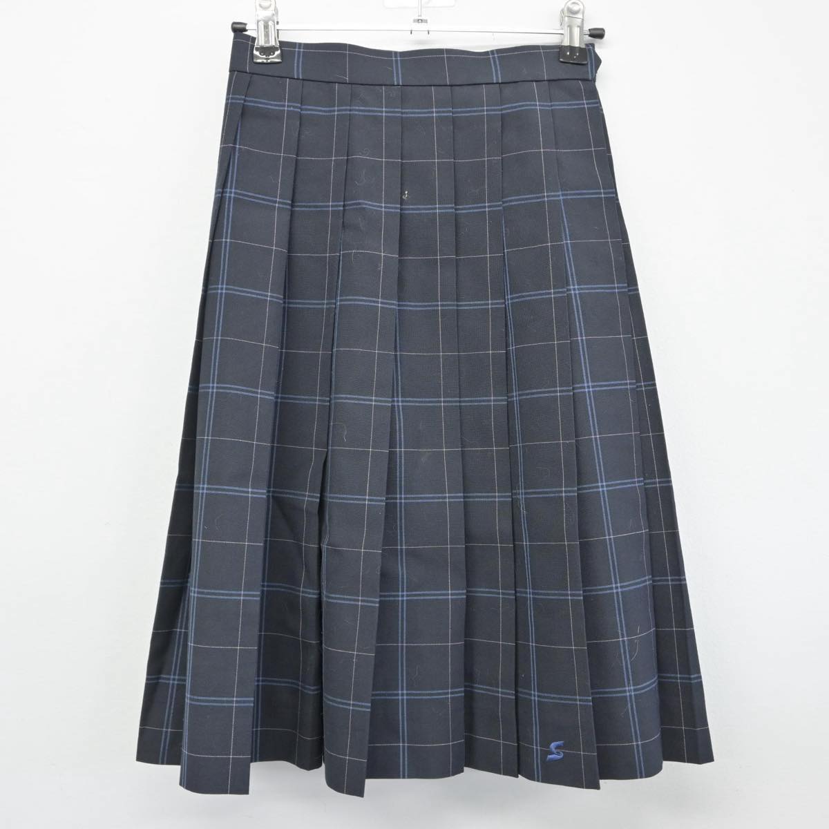 【中古】大阪府 東住吉総合高等学校 女子制服 2点（ニットベスト・スカート）sf029278