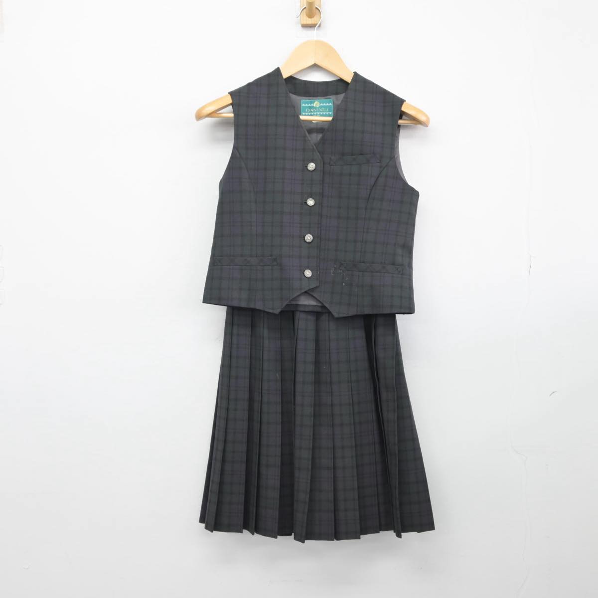 【中古】兵庫県 長田中学校 女子制服 4点（ブレザー・ベスト・スカート）sf029287