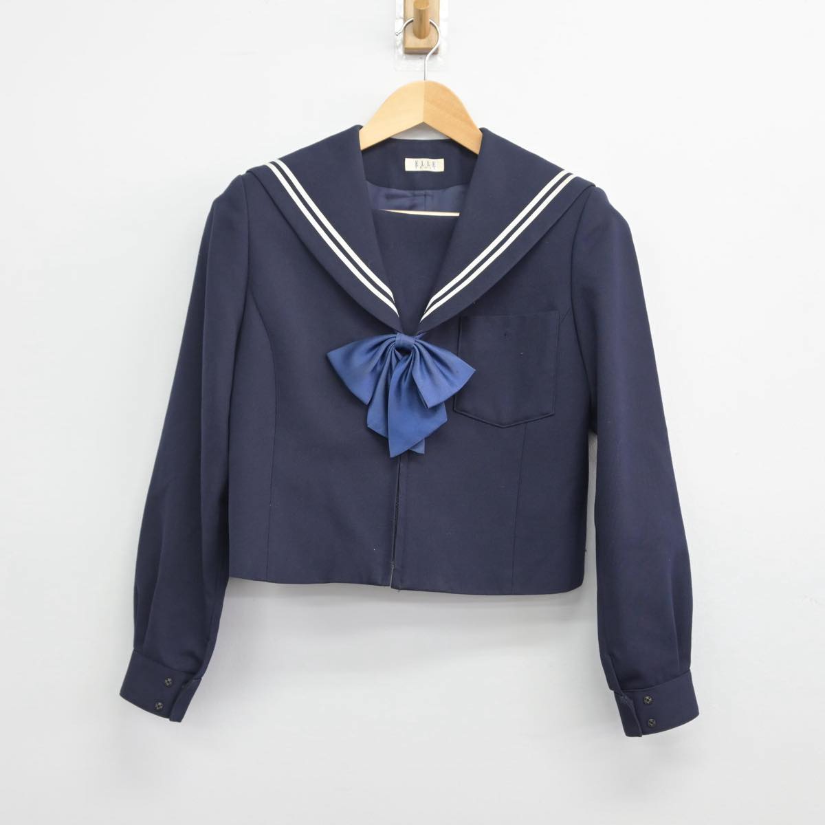 【中古】愛知県 津島高等学校 女子制服 3点（セーラー服・スカート）sf029291