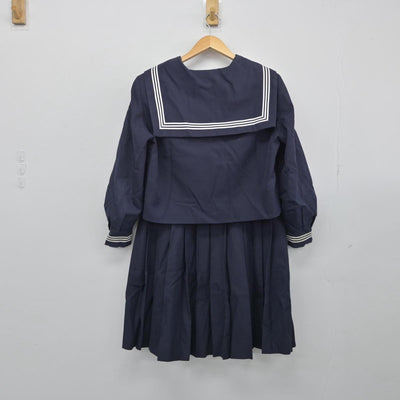 【中古】静岡県 須津中学校 女子制服 2点（セーラー服・スカート）sf029300