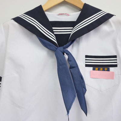 【中古】静岡県 須津中学校 女子制服 3点（セーラー服・スカート）sf029301