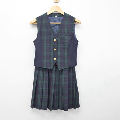 【中古】福岡県 誠修高等学校 女子制服 4点（ブレザー・ベスト・スカート）sf029326