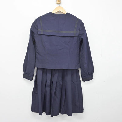 【中古】福島県 郡山商業高等学校 女子制服 4点（セーラー服・シャツ・スカート）sf029328