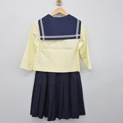 【中古】福島県 郡山商業高等学校 女子制服 3点（セーラー服・スカート）sf029329