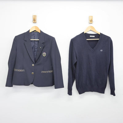 【中古】埼玉県 桶川高等学校 女子制服 2点（ブレザー・ニット）sf029339