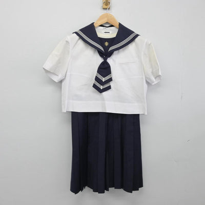 【中古】神奈川県 湘南白百合学園高等学校 女子制服 4点（セーラー服・セーラー服・スカート）sf029361