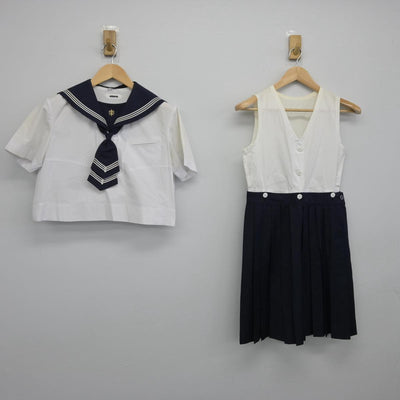 【中古】神奈川県 湘南白百合学園高等学校 女子制服 4点（セーラー服・セーラー服・スカート）sf029361