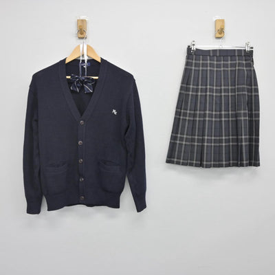 【中古】千葉県 野田中央高等学校 女子制服 4点（ブレザー・ニット・スカート）sf029385