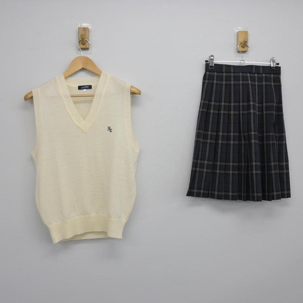 【中古】千葉県 野田中央高等学校 女子制服 2点（ニットベスト・スカート）sf029386 | 中古制服通販パレイド