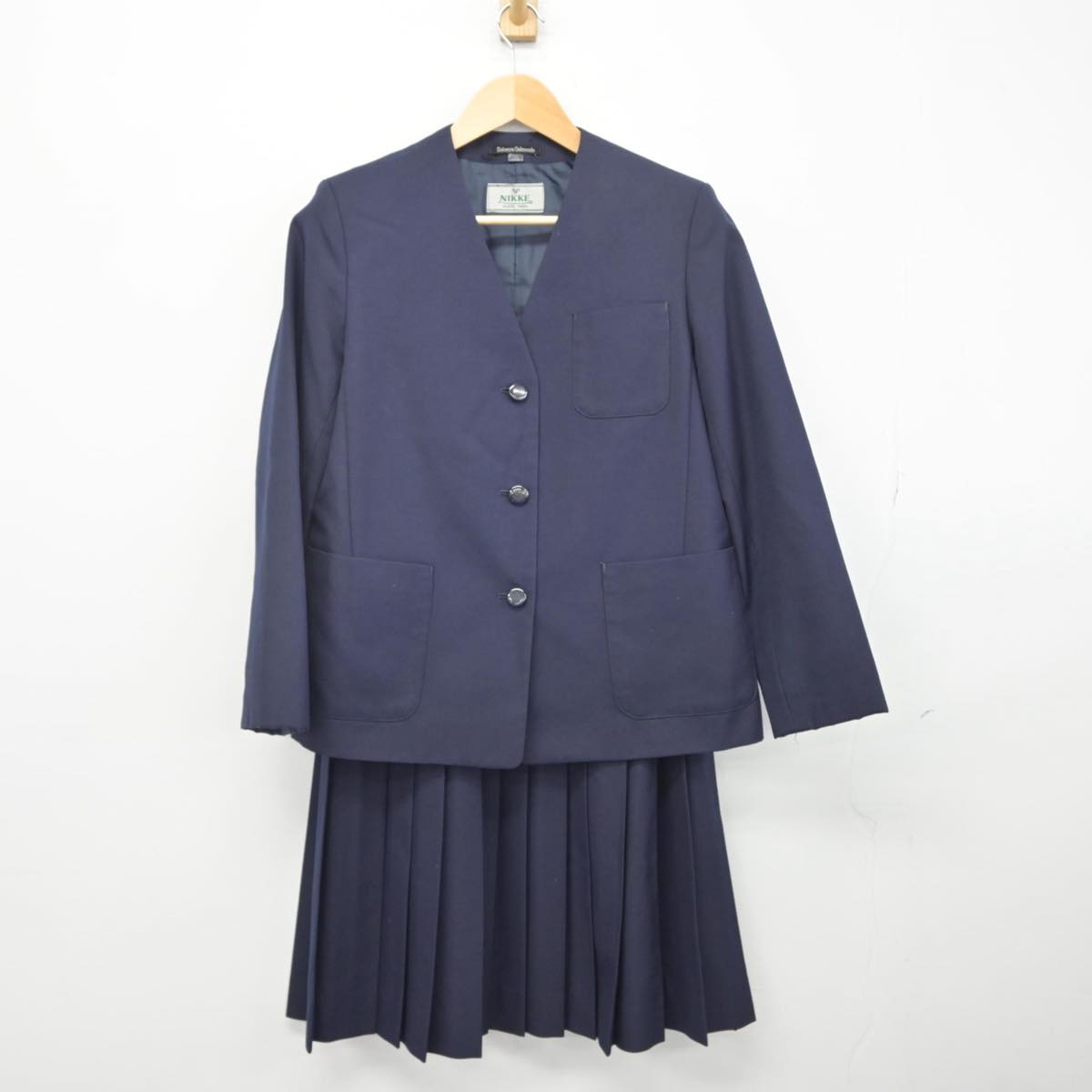 【中古】千葉県 習志野第二中学校 女子制服 3点（ブレザー・ベスト・スカート）sf029395