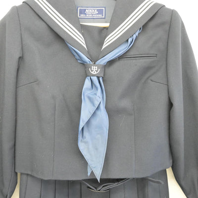 【中古】東京都 深川第六中学校 女子制服 3点（セーラー服・ジャンパースカート）sf029418