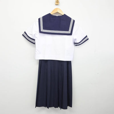 【中古】東京都 深川第六中学校 女子制服 2点（セーラー服・スカート）sf029419