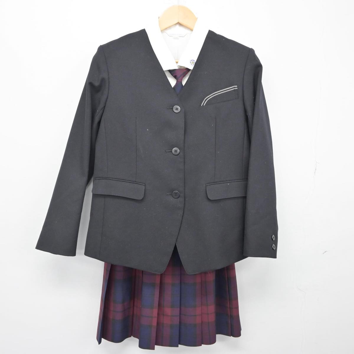 【中古】岩手県 岩手女子高等学校 女子制服 4点（ブレザー・シャツ・スカート）sf029461