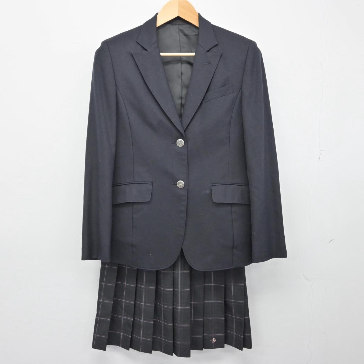 【中古】神奈川県 日本大学藤沢高等学校 女子制服 5点（ブレザー・ニット・スカート）sf029468