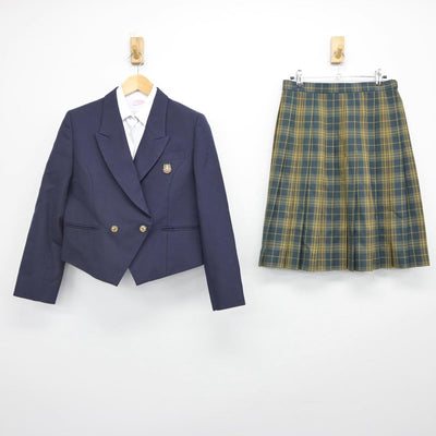 【中古】滋賀県 大津商業高等学校 女子制服 3点（ブレザー・シャツ・スカート）sf029474