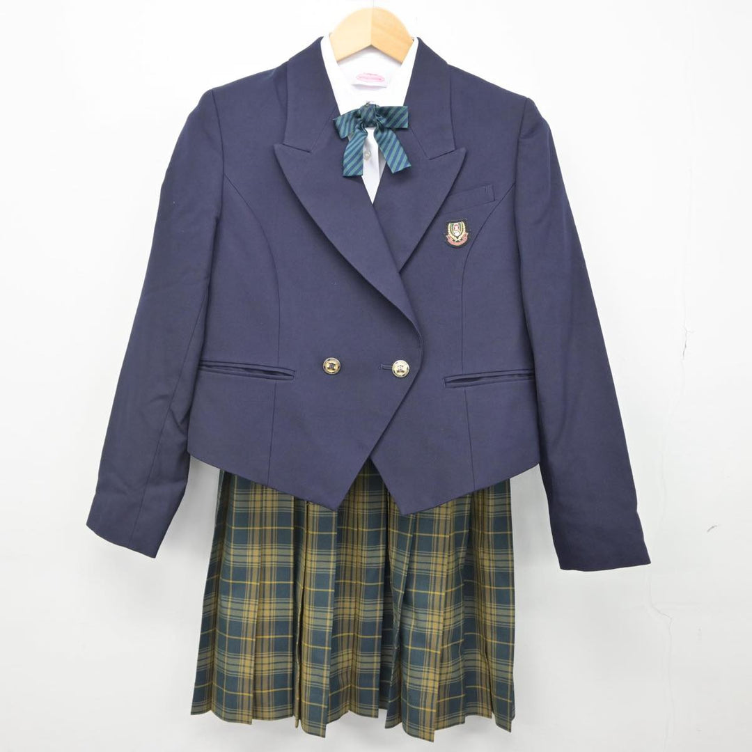 【中古】滋賀県 大津商業高等学校 女子制服 5点（ブレザー・シャツ・ニット・スカート）sf029475 | 中古制服通販パレイド