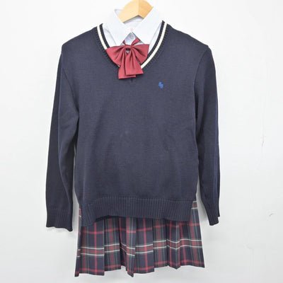 【中古】北海道 札幌大谷高等学校 女子制服 6点（ブレザー・シャツ・ニット・スカート）sf029478