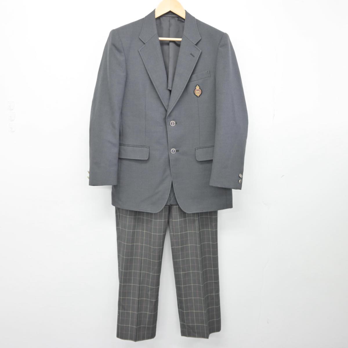 【中古】北海道 北海道恵庭南高等学校 男子制服 2点（ブレザー・ズボン）sf029480