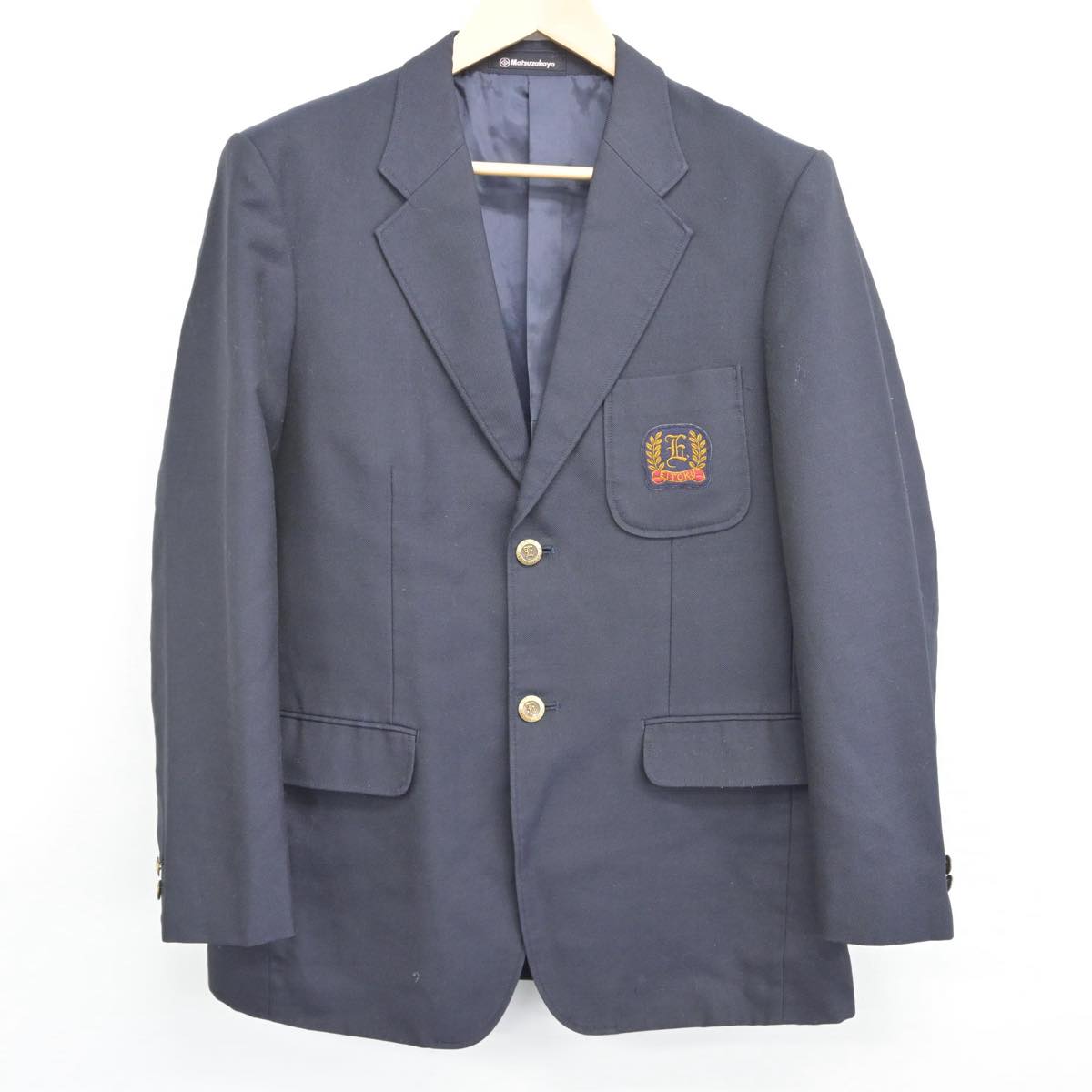 【中古】愛知県 栄徳高等学校 男子制服 3点（ブレザー・ズボン）sf029485