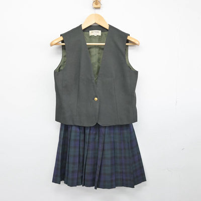 【中古】宮城県 仙台育英学園高等学校 女子制服 2点（ベスト・スカート）sf029489