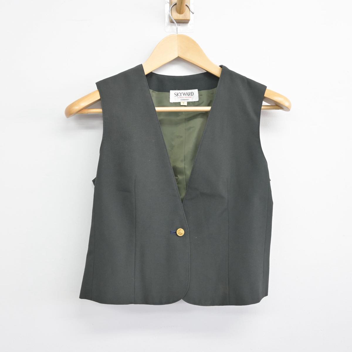 【中古】宮城県 仙台育英学園高等学校 女子制服 2点（ベスト・スカート）sf029491