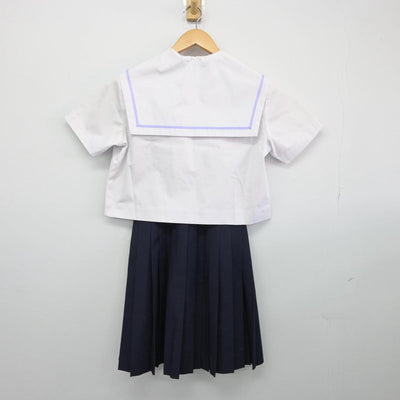 【中古】京都府 藤森中学校 女子制服 2点（セーラー服・スカート）sf029499