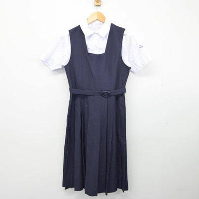 【中古】埼玉県 春日部中学校 女子制服 3点（シャツ・シャツ・ジャンパースカート）sf029512