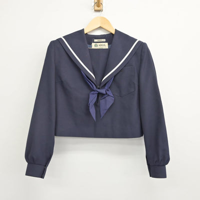 【中古】愛知県 津島北高等学校 女子制服 3点（セーラー服・スカート）sf029516