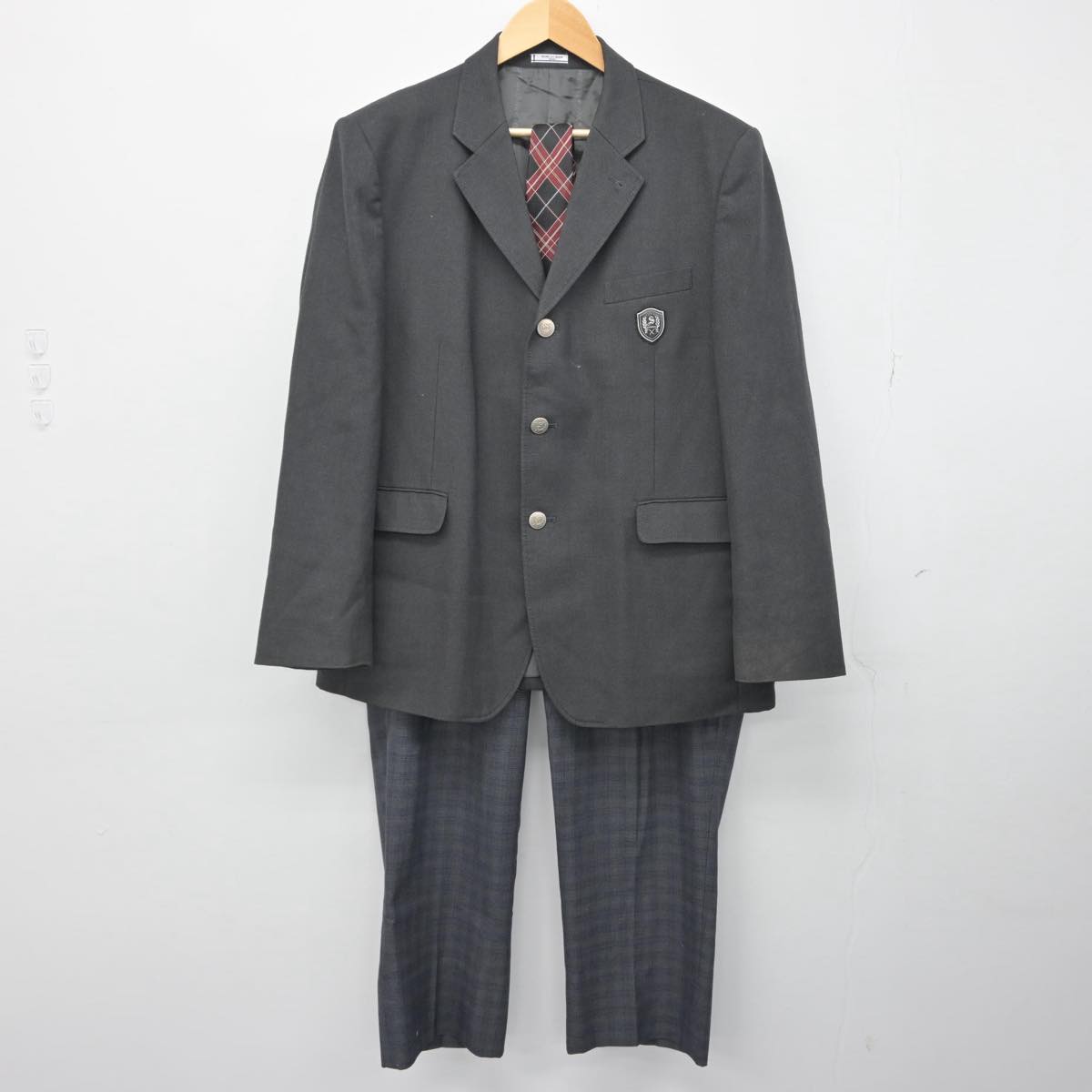 【中古】愛知県 清林館高等学校 男子制服 4点（ブレザー・ニット・ズボン）sf029518