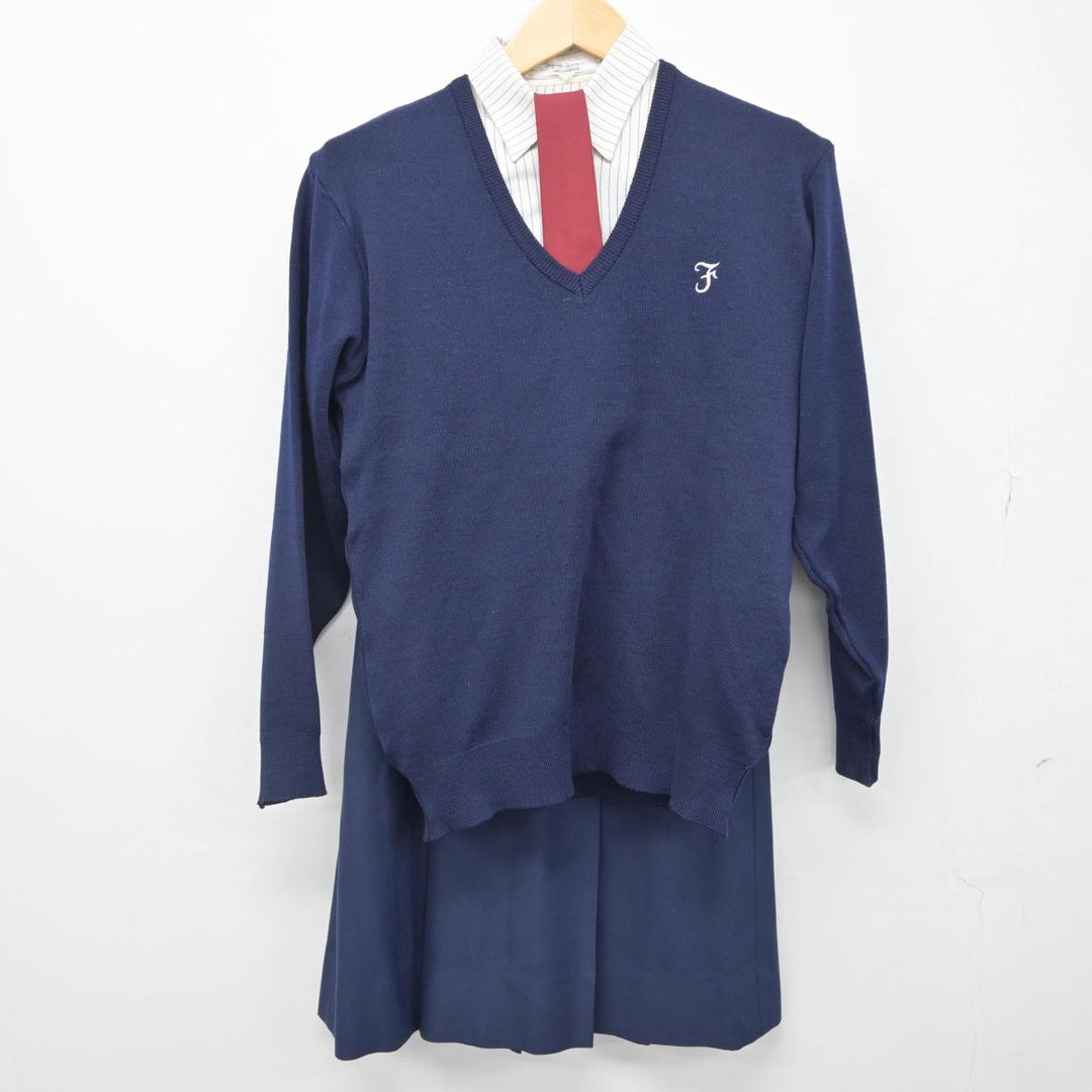 【中古】熊本県 熊本学園大学付属高等学校 女子制服 5点（ブレザー・ニット・シャツ・スカート）sf029521 | 中古制服通販パレイド