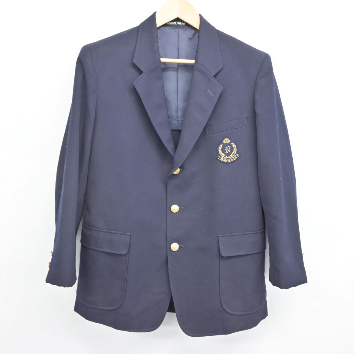 【中古】東京都 成瀬高等学校 男子制服 3点（ブレザー・ズボン）sf029531