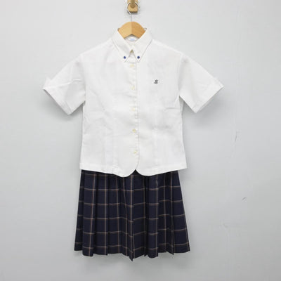 【中古】栃木県 作新学院高等学校 女子制服 2点（シャツ・スカート）sf029553