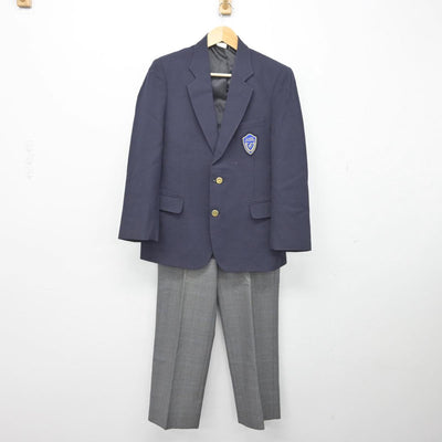 【中古】栃木県 クラーク国際記念高等学校 男子制服 3点（ブレザー・ズボン・ズボン）sf029559