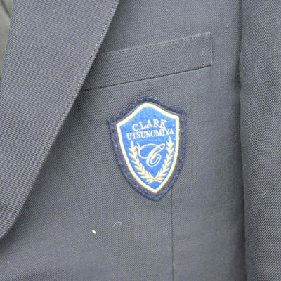 【中古】栃木県 クラーク国際記念高等学校 男子制服 3点（ブレザー・ズボン・ズボン）sf029559