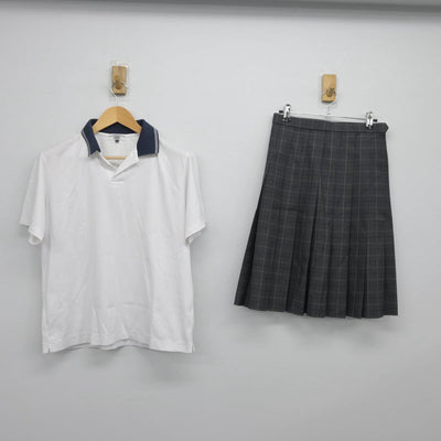 【中古】岡山県 芳泉高等学校 女子制服 3点（シャツ・シャツ・スカート）sf029565