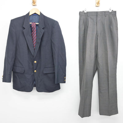 【中古】東京都 深沢高等学校 男子制服 3点（ブレザー・ズボン）sf029626