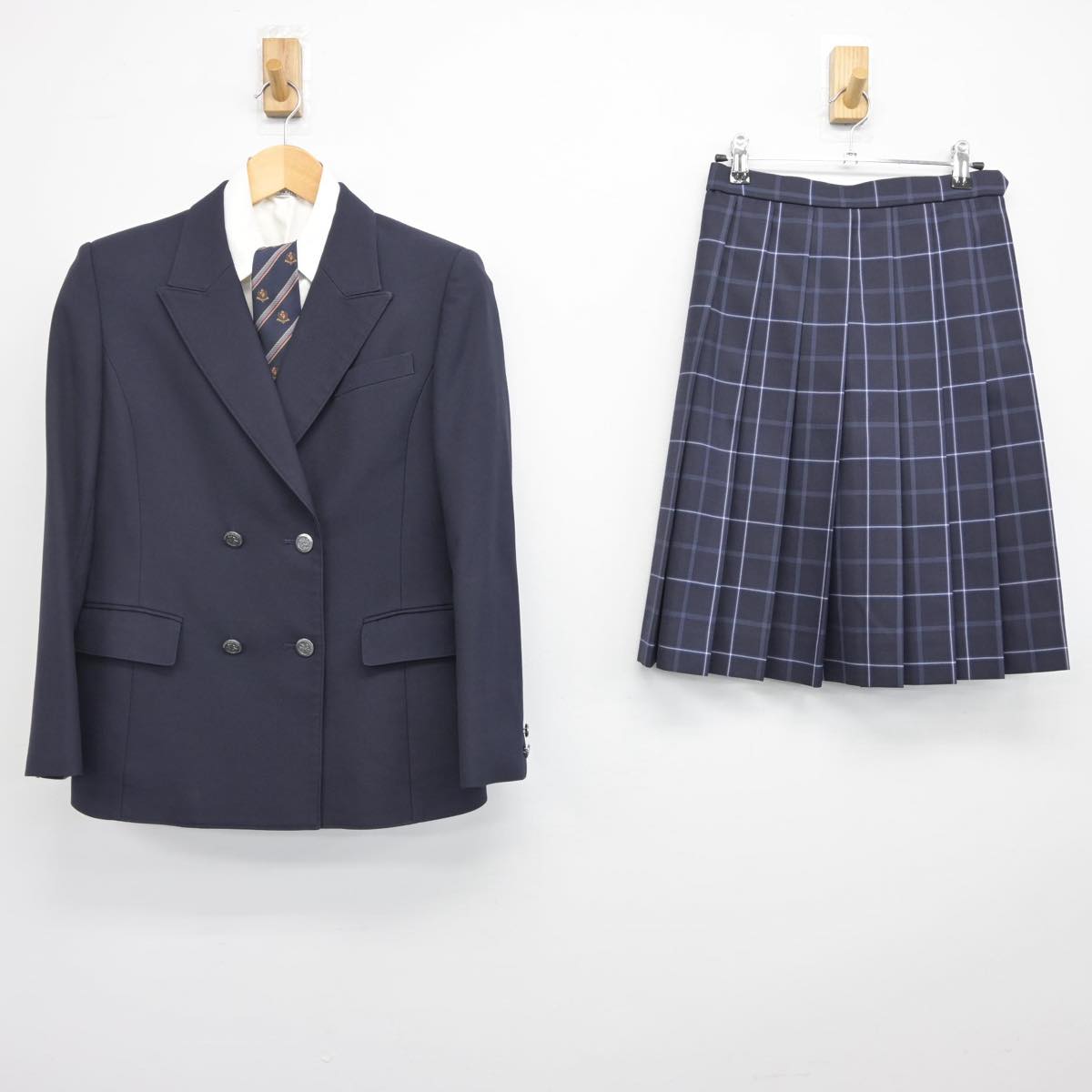 【中古】東京都 駒込高等学校 女子制服 4点（ブレザー・シャツ・スカート）sf029649