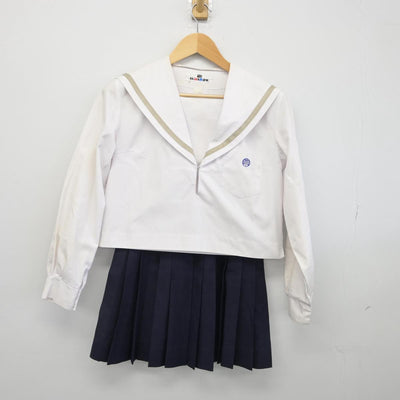 【中古】愛知県 天白高等学校 女子制服 2点（セーラー服・スカート）sf029659