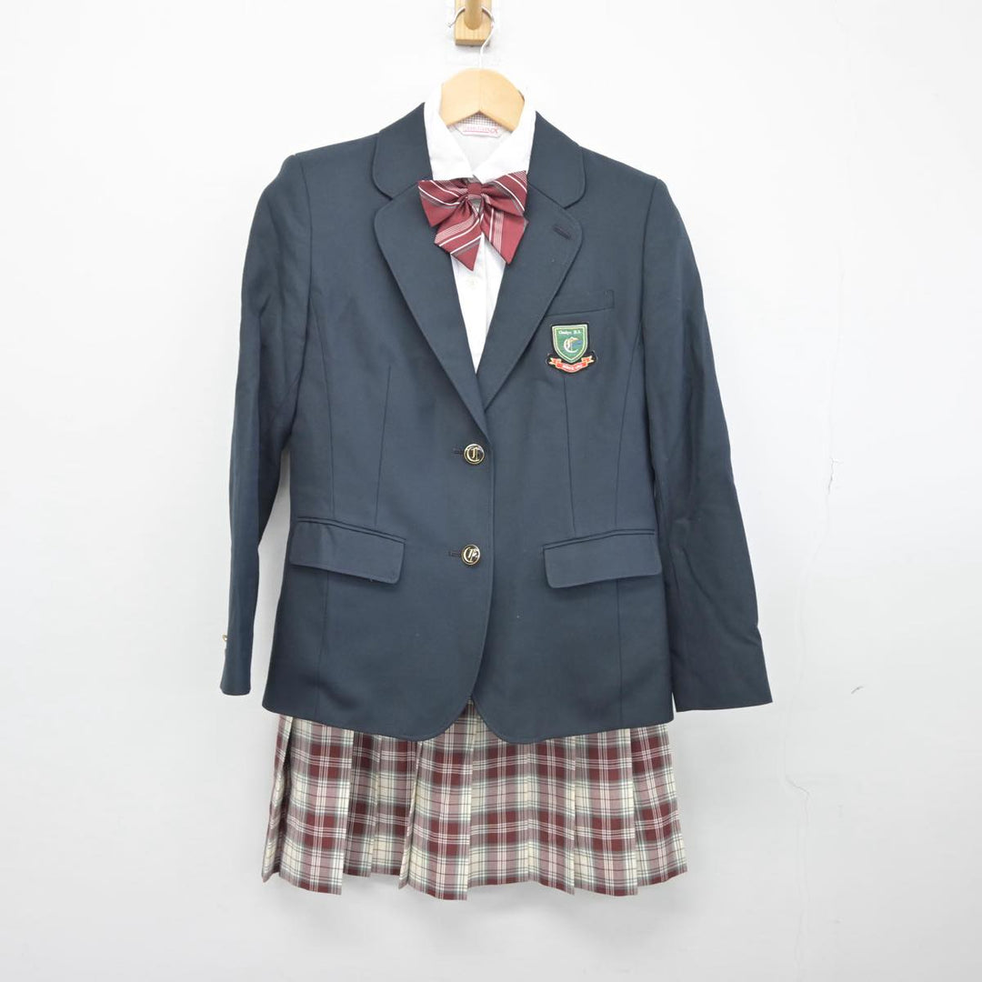 【中古】岐阜県 中京高等学校 女子制服 6点（ブレザー・ニット・シャツ・スカート）sf029675