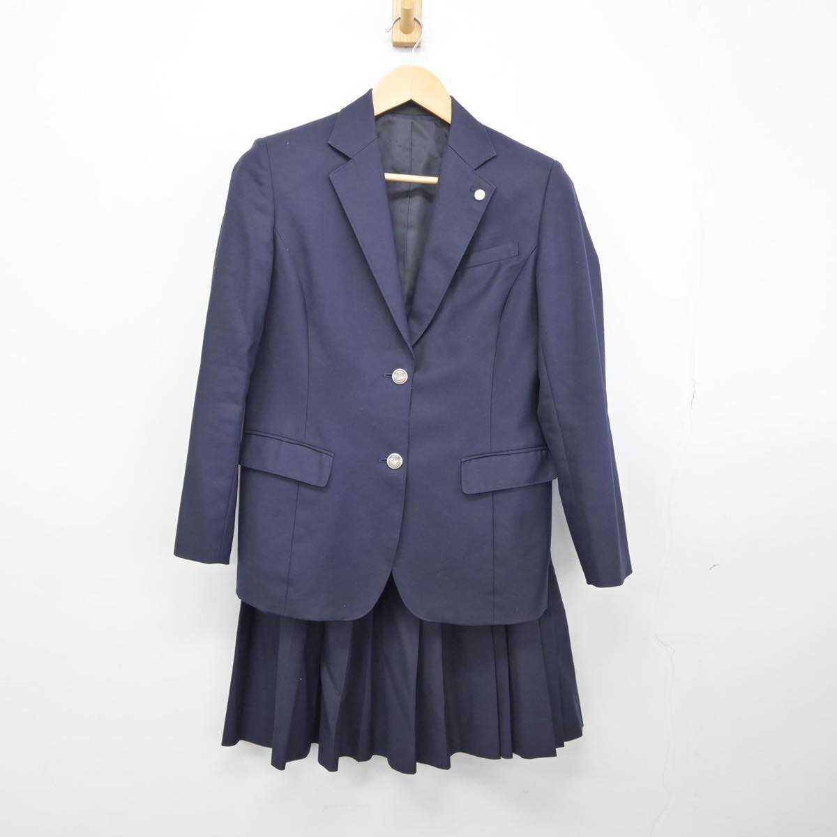 【中古】愛知県 岡崎西高等学校 女子制服 3点（ブレザー・ニット・スカート）sf029682