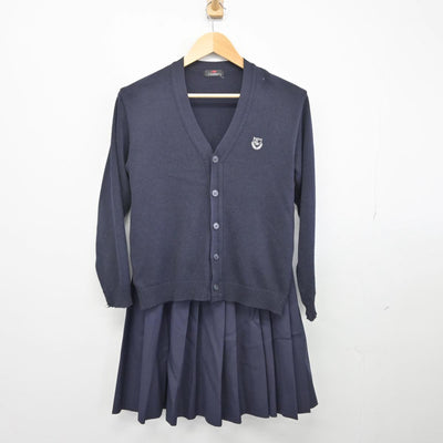 【中古】愛知県 岡崎西高等学校 女子制服 3点（ブレザー・ニット・スカート）sf029682