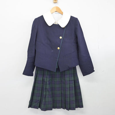 【中古】三重県 暁中学校高等学校 女子制服 4点（ブレザー・ベスト・シャツ・スカート）sf029697